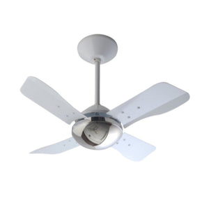 JS-LXR - LUX-V0036-Ce High Speed Modern Designer Fans Chrome Finish 4 Metal Blades White Finish Size 600mm 5 Years Warranty AC Motor