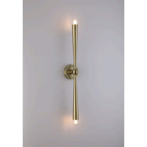 JS-SCH TROY WALL LAMP ANTQUE BRUSH BRASS Wall Light