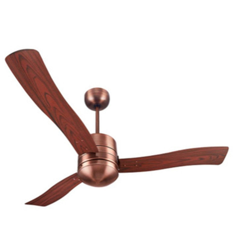 JS-LXR - LUX-V0041-Rd High Speed Modern Designer Fans Rose Gold Finish 3 Metal Blades Wood Finish Size 1200mm 5 Years Warranty AC Motor
