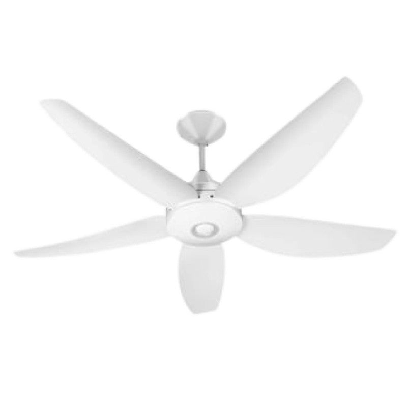 JS-LXR - LUX-V0086-We High Speed Modern Designer Fans White Finish 5 ABS Blades White Finish Size 1200mm 5 Years Warranty BLDC Motor