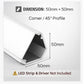Surface Mounted LED Corner Profile for 5050 Strip – No False Ceiling Required (50×50mm Aluminium)