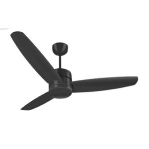 JS-LXR - LUX-V0093-Bk High Speed Modern Designer Fans Black Finish 3 Metal Blades Black Finish Size 1200mm 5 Years Warranty AC Motor