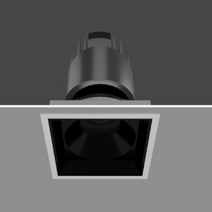 JS-TRL Flare-Square 18w Square In-Ceiling Tilt Colored Reflector Cob Downlight