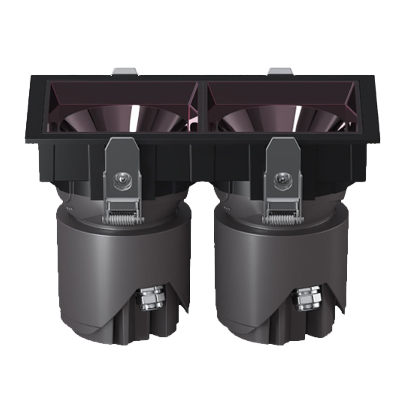 JS-TRL Flare Double 18wx2 Rectangle In-Ceiling Tilt Multiple Led Cob Downlight