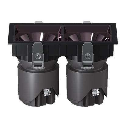 JS-TRL Flare Double 7wx2 Rectangle In-Ceiling Tilt Multiple Led Cob Downlight