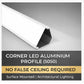 Surface Mounted LED Corner Profile for 5050 Strip – No False Ceiling Required (50×50mm Aluminium)