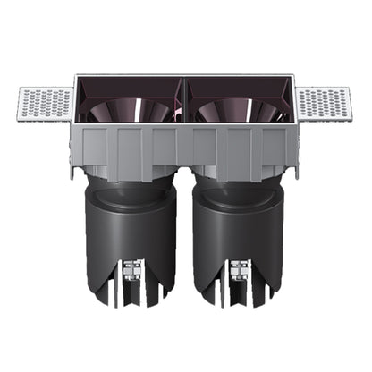 JS-TRL Flare Double-T 12wx2 Rectangle In-Ceiling Tilt Multiple Led Cob Downlight