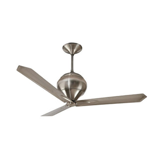 JS-LXR - LUX-HS3037-Bl High Speed Modern Designer Fans Brushed Steel Finish 3 Metal Blades Brushed Steel Finish Size 1200mm 5 Years Warranty AC Motor