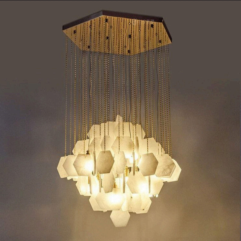 JS-TL Disc Chandelier 90 Hangings Marbel Chandeliers