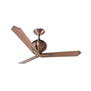 JS-LXR - LUX-HS3037-Ar High Speed Modern Designer Fans Antique Copper Finish 3 Metal Blades Antique Copper Finish Size 1200mm 5 Years Warranty AC Motor