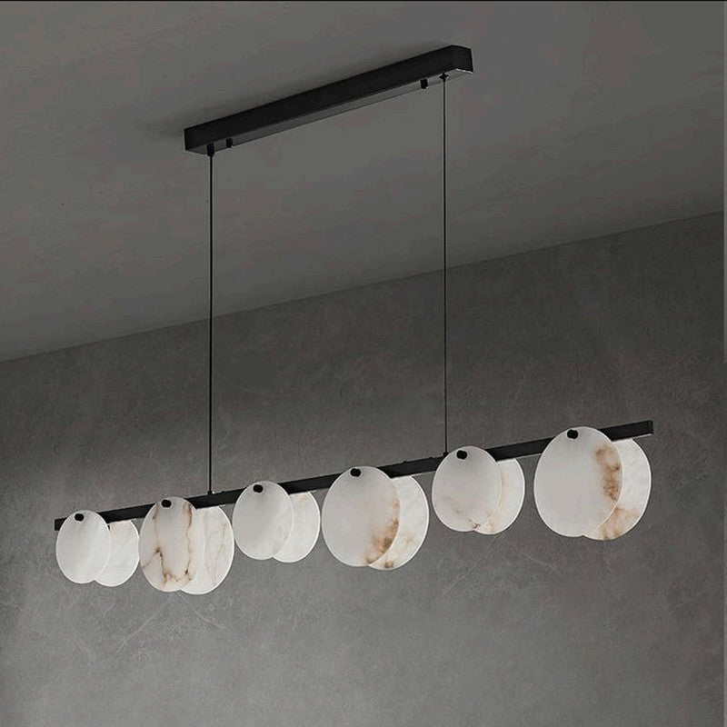 JS-TL Deccon Straight Line Marbel Chandeliers