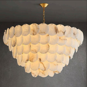 JS-TL White Cloude Round Marbel Chandeliers