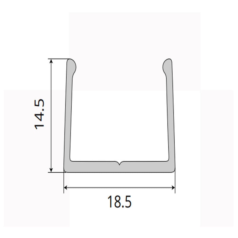 JS-JAS Aluminium Mounting Channel for Flexible Linear Profiles CH-ALS-1616