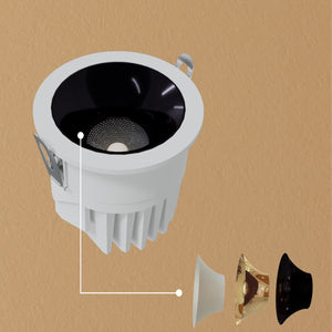 JS-TRL Dupple-03 18w Round Fixed Colored Reflector Cob Downlight