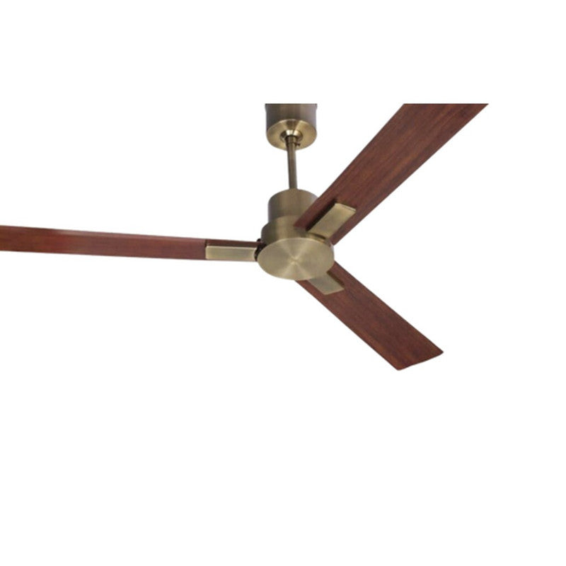JS-LXR - LUX-HS3048-As High Speed Modern Designer Fans Antique Brass Finish 3 Metal Blades Rosewood Finish Size 1200mm 5 Years Warranty BLDC Motor