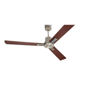 JS-LXR - LUX-HS3049-Bl High Speed Modern Designer Fans Brushed Steel Finish 3 Metal Blades Rosewood Finish Size 1200mm 5 Years Warranty BLDC Motor