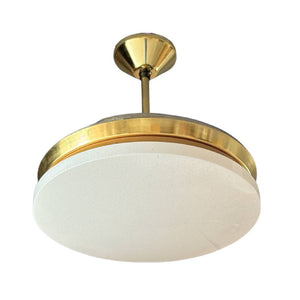 JS-LXR - LUX-VR0010-Gd High Speed Modern Chandelier Fans Gold Finish Metal Polished Brass Finish Size 1066mm 5 Years Warranty BLDC Motor