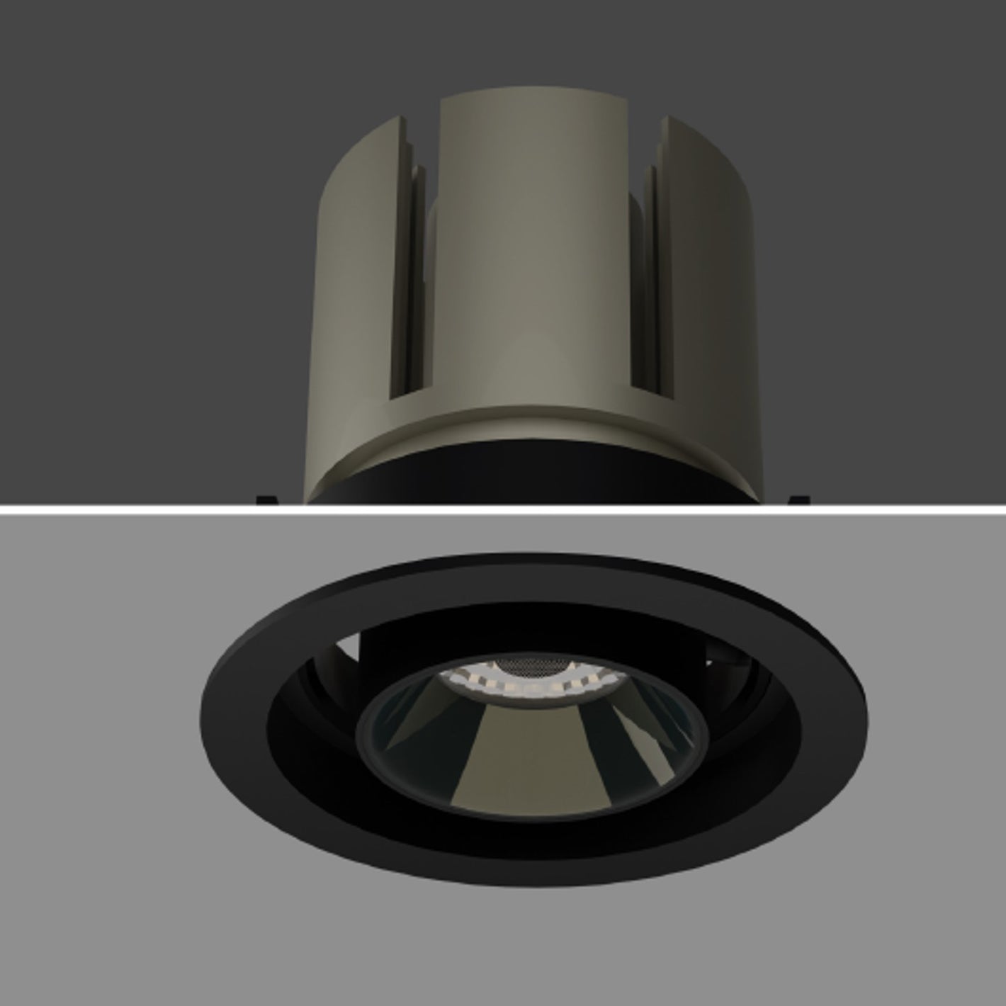 JS-TRL Encircle 12w Square Tiltable Colored Reflector Cob Downlight