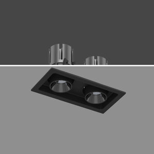 JS-TRL Encircle Double 12wx2 Rectangle Tiltable Modular Cob Downlight