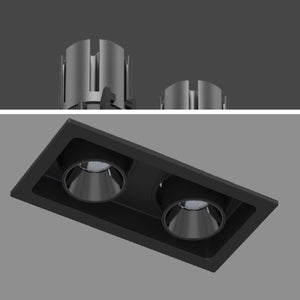 JS-TRL Encircle Double 12wx2 Rectangle Tiltable Modular Cob Downlight