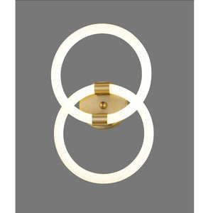JS-SCH HOOP DOUBLE Led Wall Lights BRASS