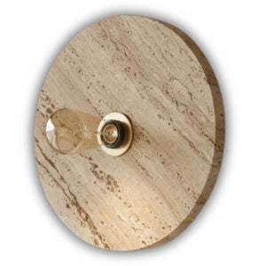 JS-TL Travertine Disk Wall Lamp TUL-WL-TRAV-DISK-254