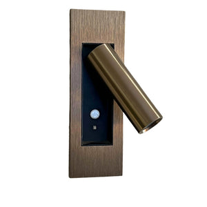 JS-SCH Bedside Led Reading Wall Lights BRUSH COFFEE/BLACK NICKEL