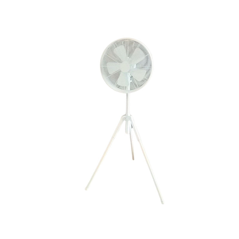 JS-LXR Modern Not Specified 16" Designer Floor Fan 9518 White Body & 5 White Blades