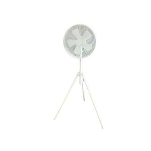 JS-LXR Modern Not Specified 16" Designer Floor Fan 9518 White Body & 5 White Blades