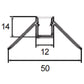 JSAS-Pop Corner In 1214 Pop In-Corner Recessed Trimless Alluminium Profile For Strips