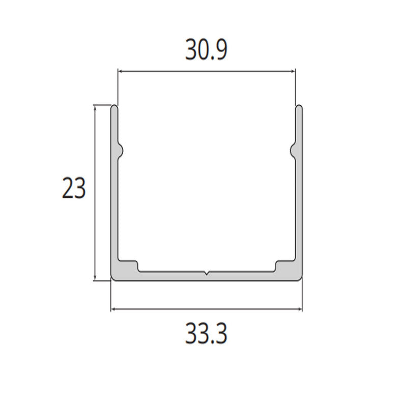 JS-JAS Aluminium Mounting Channel for Flexible Linear Profiles CH-ALS-3020