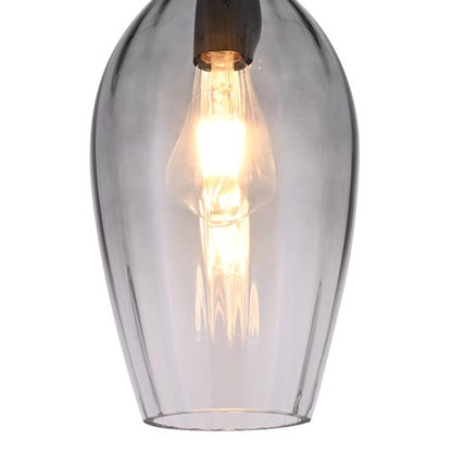 JSPHILO Smoke 4-304-1xE27 Impressions Glass Hangings