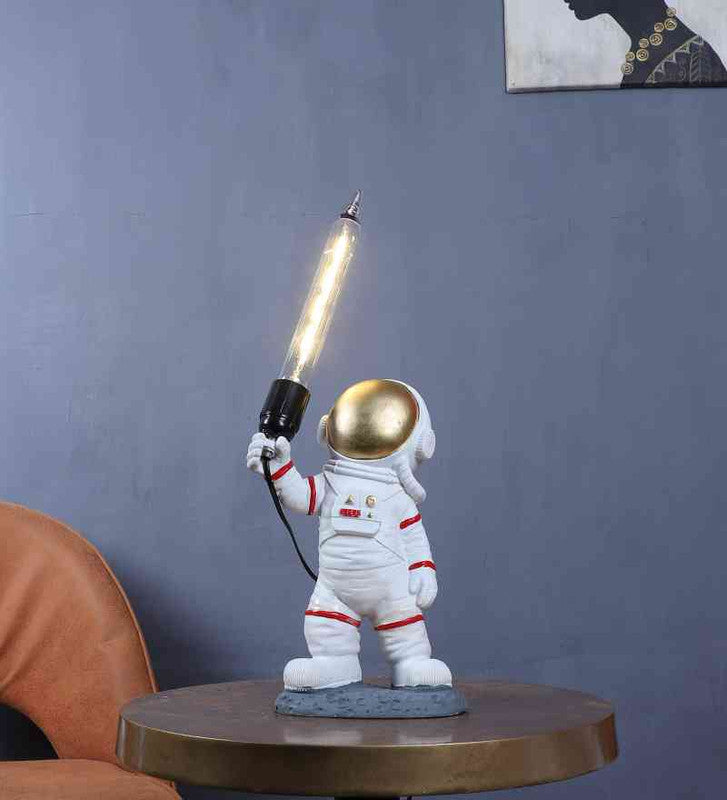 Orelia White Ceramic Table lamp  | E27 holder | Included Bulb | Eliante by Jainsons Lights