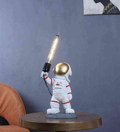 Orelia White Ceramic Table lamp  | E27 holder | Included Bulb | Eliante by Jainsons Lights