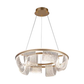 JS-SBL TL-09-001 Gold & Clear Led Chandelier