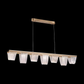 JS-SBL TL-09-003 Gold & Clear Rectangular Chandeliers