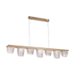 JS-SBL TL-09-003 Gold & Clear Rectangular Chandeliers