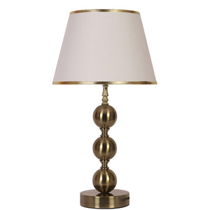 JS-VP T-23-TL Modern Table Lamp 1xE27 Mild Steel & Fabric Material Antique & White Finish