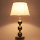 JS-VP T-23-TL Modern Table Lamp 1xE27 Mild Steel & Fabric Material Antique & White Finish
