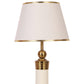JS-VP T-38-TL Modern Table Lamp 1xE27 Mild Steel & Fabric Material Gold Bronze & White Finish