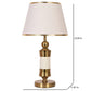 JS-VP T-38-TL Modern Table Lamp 1xE27 Mild Steel & Fabric Material Gold Bronze & White Finish