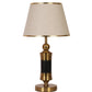 JS-VP T-40-TL Modern Table Lamp 1xE27 Mild Steel & Fabric Material Gold Bronze & Cream Finish
