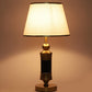 JS-VP T-40-TL Modern Table Lamp 1xE27 Mild Steel & Fabric Material Gold Bronze & Cream Finish