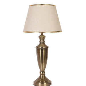 JS-VP T-43-TL Modern Table Lamp 1xE27 Mild Steel & Fabric Material Antique & Cream Finish