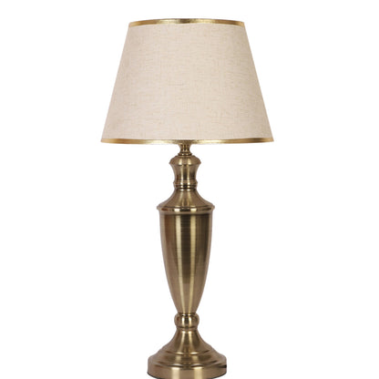 JS-VP T-43-TL Modern Table Lamp 1xE27 Mild Steel & Fabric Material Antique & Cream Finish