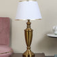 JS-VP T-45-TL Modern Table Lamp 1xE27 Mild Steel & Fabric Material Gold Bronze & White Finish