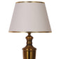 JS-VP T-45-TL Modern Table Lamp 1xE27 Mild Steel & Fabric Material Gold Bronze & White Finish