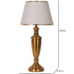 JS-VP T-45-TL Modern Table Lamp 1xE27 Mild Steel & Fabric Material Gold Bronze & White Finish