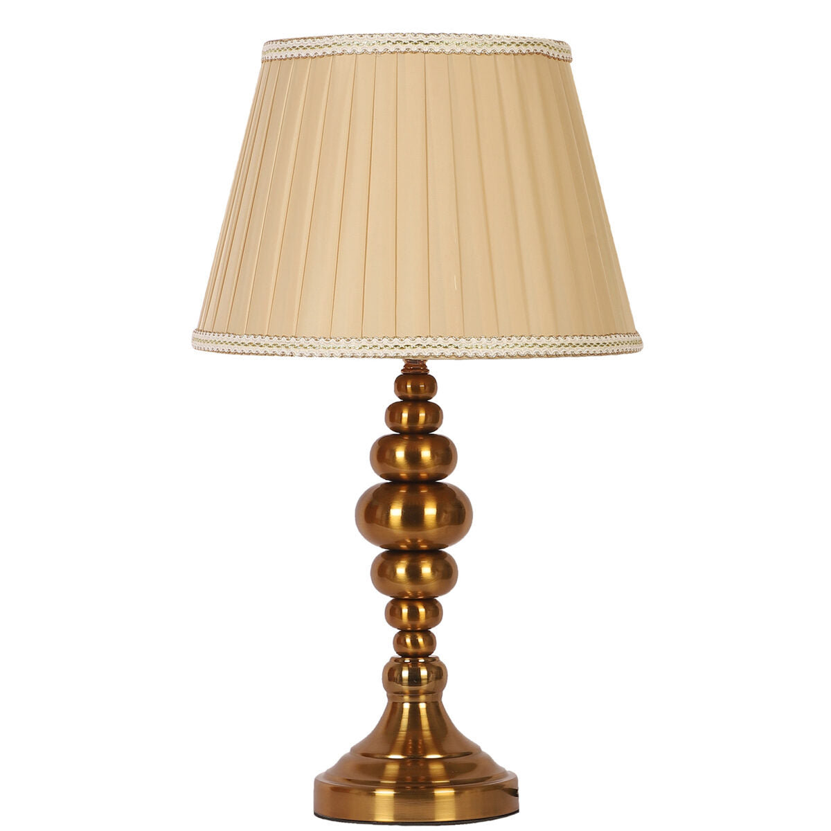 JS-VP T-44-TL Modern Table Lamp 1xE27 Mild Steel & Fabric Material Gold Bronze & brown Finish