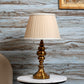 JS-VP T-44-TL Modern Table Lamp 1xE27 Mild Steel & Fabric Material Gold Bronze & brown Finish